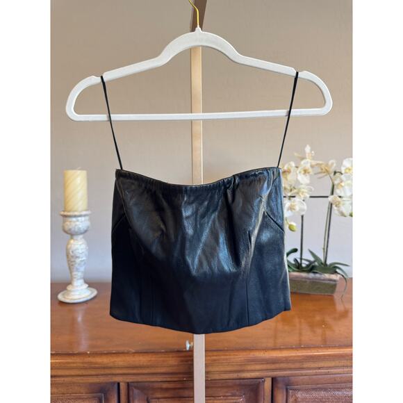 Generation Love Tops - Generation Love Jacqueline Vegan Leather Bustier Black S – NWT Sample